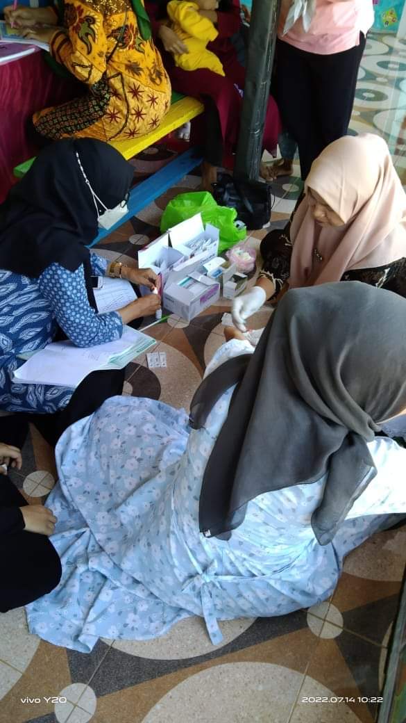 UPT Puskesmas Tarusan  melakukan skrining Triple E pada ibu hamil di posyandu Bunga Tanjung IV Nangg