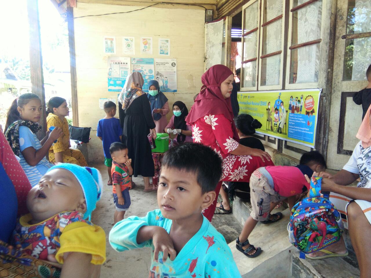 Pelaksanaan Bulan Imunisasi Anak Nasional (BIAN) di Puskesmas Ranah Ampek Hulu Tapan secara serentak