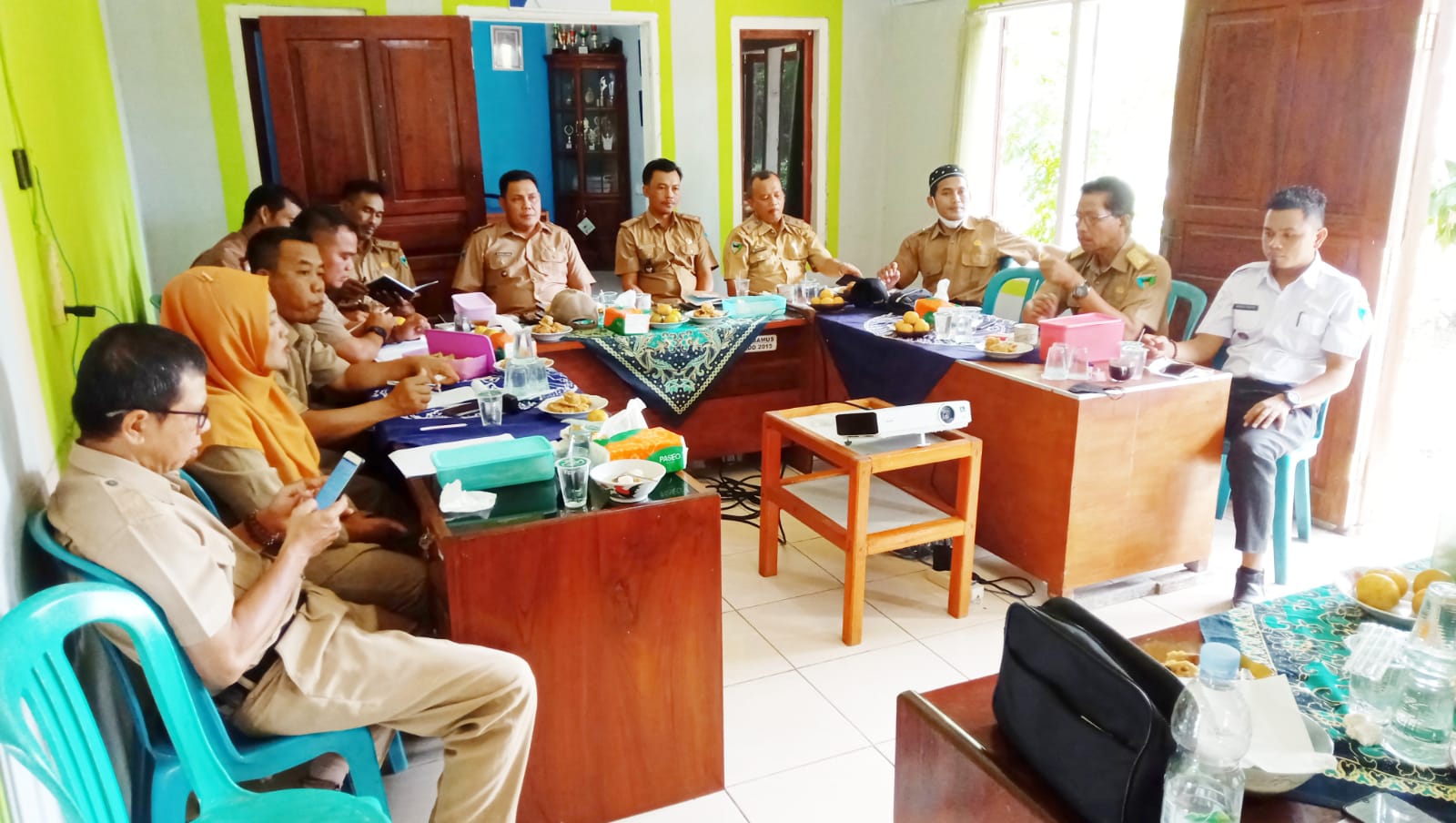 Kapus Tanjung Makmur  dan Petugas  Promkes mengadakan Kunjungan ke Posyandu
