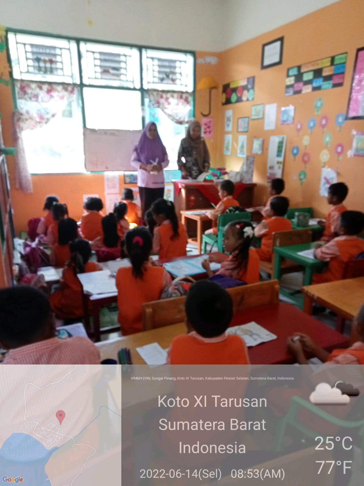 Puskesmas  Tarusan lakukan pemberian obat cacing kepada murid TK Baiturrahmi Sungai Pinang Tarusan
